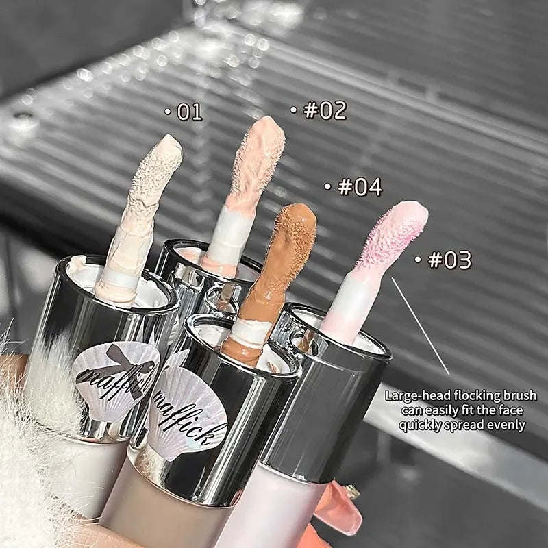 Dual-Ended Liquid Highlight Stick Pearl Gloss Diamond & Matte White Cream Shine Face Brightening Nose Shadow Contouring Makeup