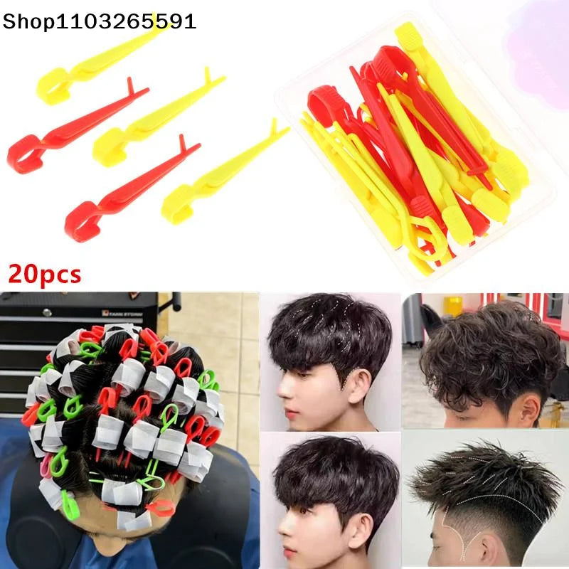 20Pcs Men's Texture Styling Position Clamps Hair Salon Perm Clips Anti-slip Positioning Clip Air Bangs Hair Clip