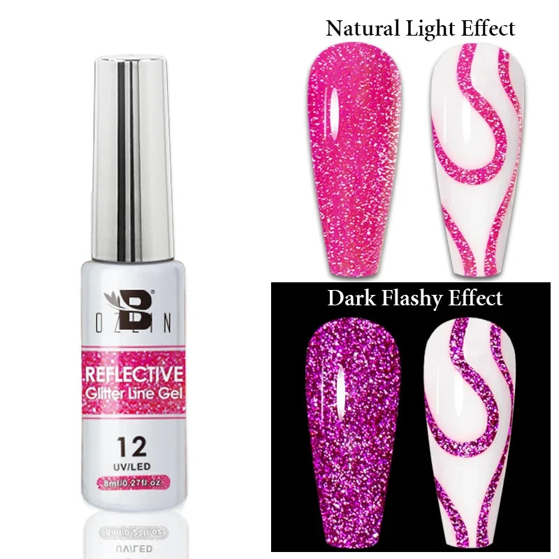 AWStorG 5ML Super Silver Metallic Gel Nail Polish Metal Effect Painting Gel Chromes Varnis Semi Permanent for Nail DIY