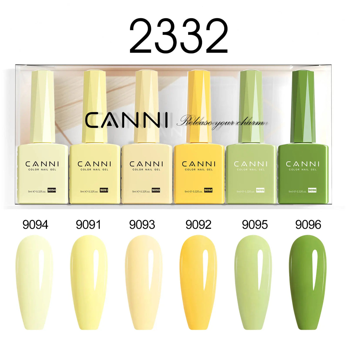 6pcs*9ml HEMA TPO FREE Nail Gel Polish CANNI Semi Permanent Jelly Pink Nude Color Gel Varnish Great Coverage UV LED Lacquer