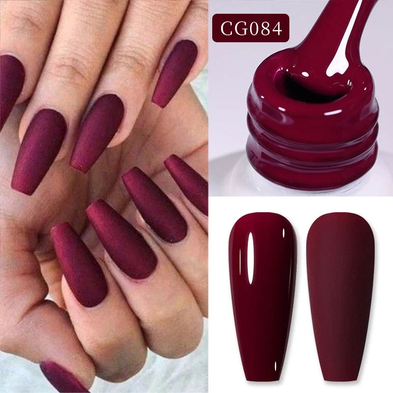 BORN PRETTY 10ml Purple Red Series Gel Nail Polish Winter Dark Purple Nail Art Varnish Semi Permanent Soak Off UV LED Gel
