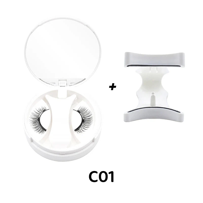 3D Magnetic Eyelashes Kit Reusable Natural Magnetic False Eyelashes Set No Glue Needed Magnet Lashes with Applicator Magnetic
