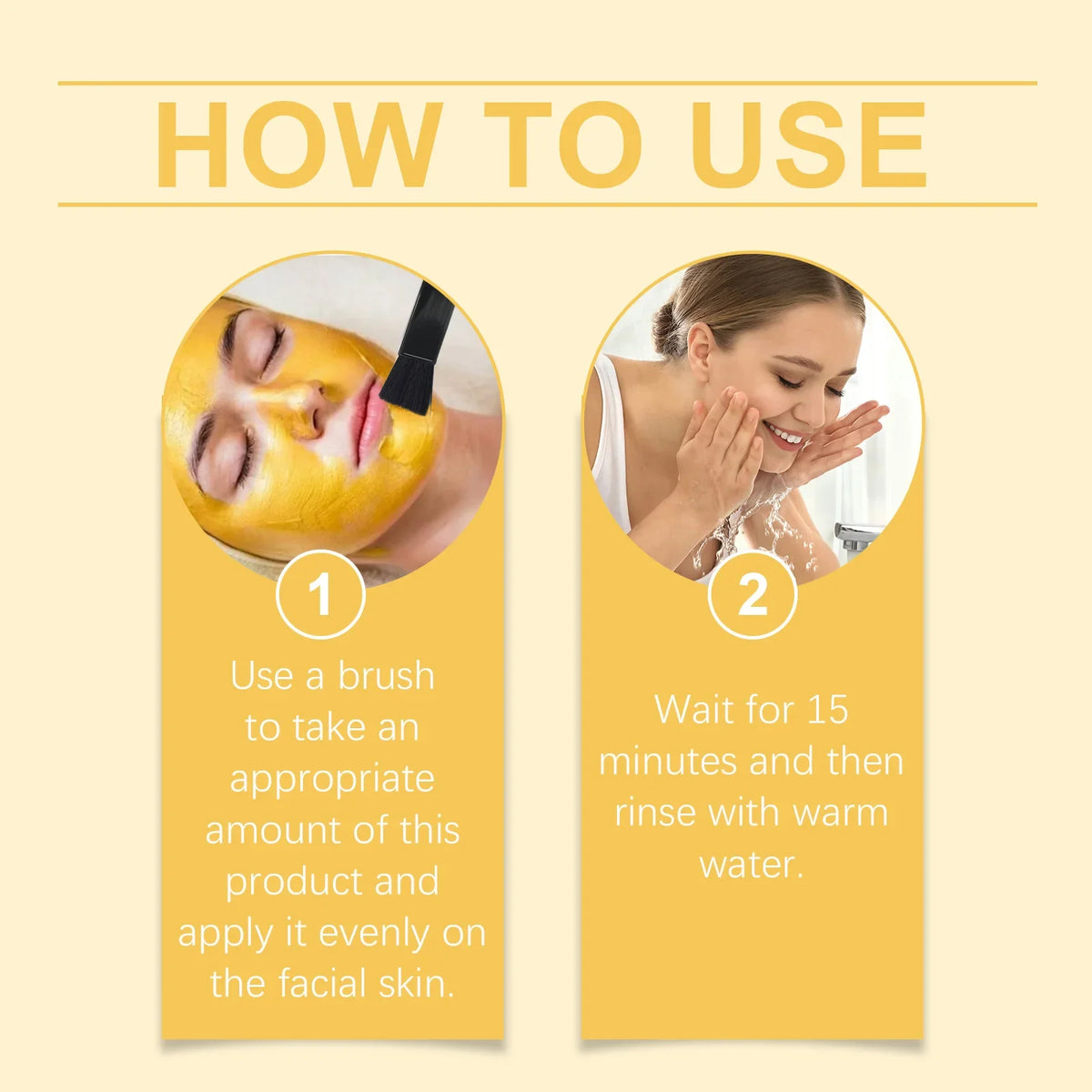 1/3/5PCS Turmeric VitaminC Clay Mask Deep Cleansing Facial Improves Dark Spots Hydrating Skin Care Tightens Skin Evens Skin Tone