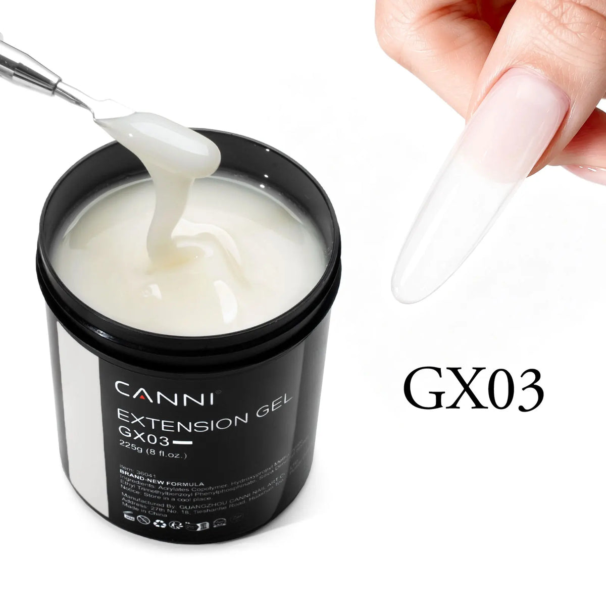 CANNI Brand 225g Extension French Acrylic Gel Soak Off LED Camouflage Color Hard Jelly Fast Dry Nail Building Extend Gum Gel