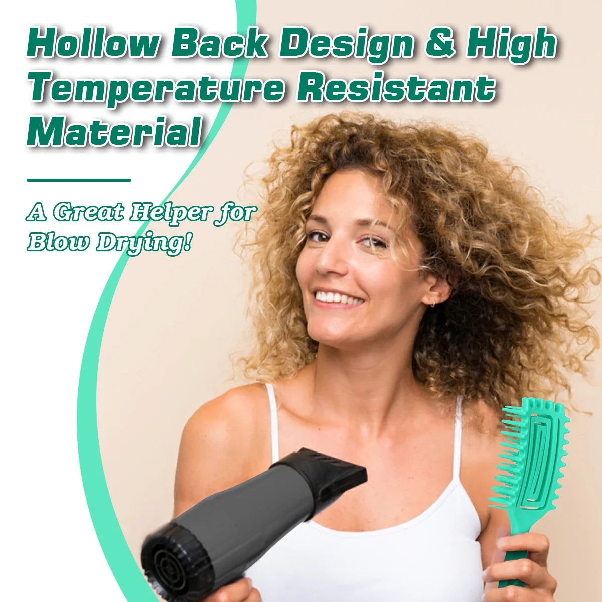 3 in 1 Curl Define Styling Brush Hollow Out Detangling Hair Brush Tangled Hair Comb Shaping Defining Curls Barber Styling Tools