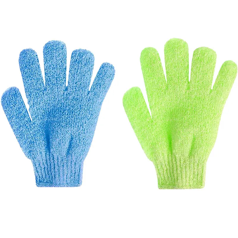 1/2Pcs Five Fingers Bath Gloves Peeling Exfoliating Household Shower Towel Scrub Body Wash Elastic Wipe Back Body Cleaning Tools