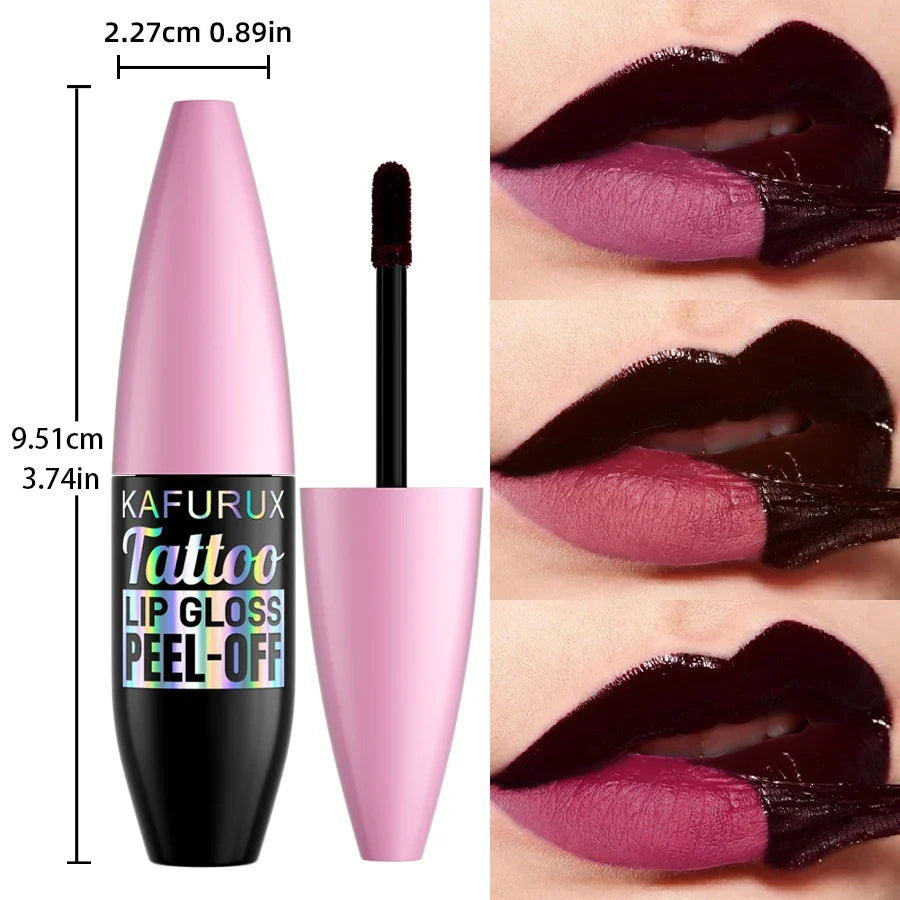 7 Colors Blading Lip Gloss Peel Long Lasting Waterproof Liquid Lipstick Pink Lip Glaze Transfer Resistant Lip Tint Makeup Gifts