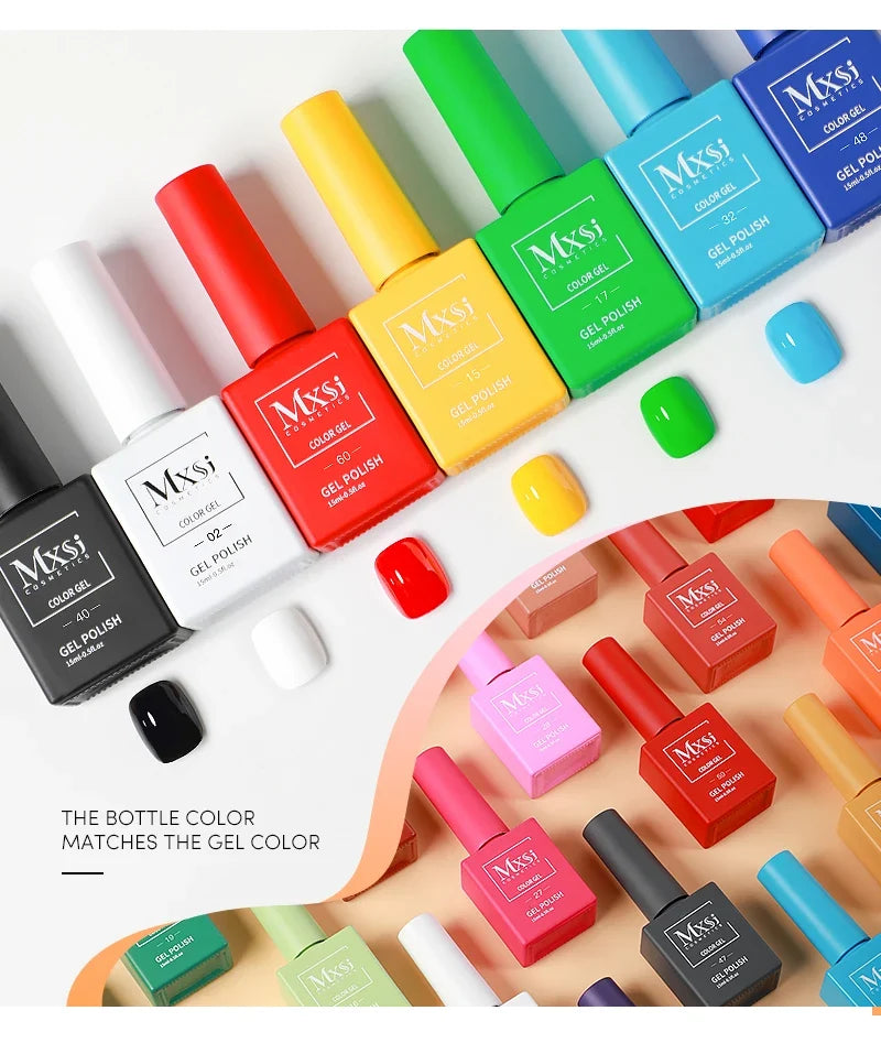 CC8 Mxsi 15ml Nail Gel Polish HEMA FREE Summer Nails Color It Once Soak Off UV LED Semi Permanent  Nail Art Manicure Varnishes