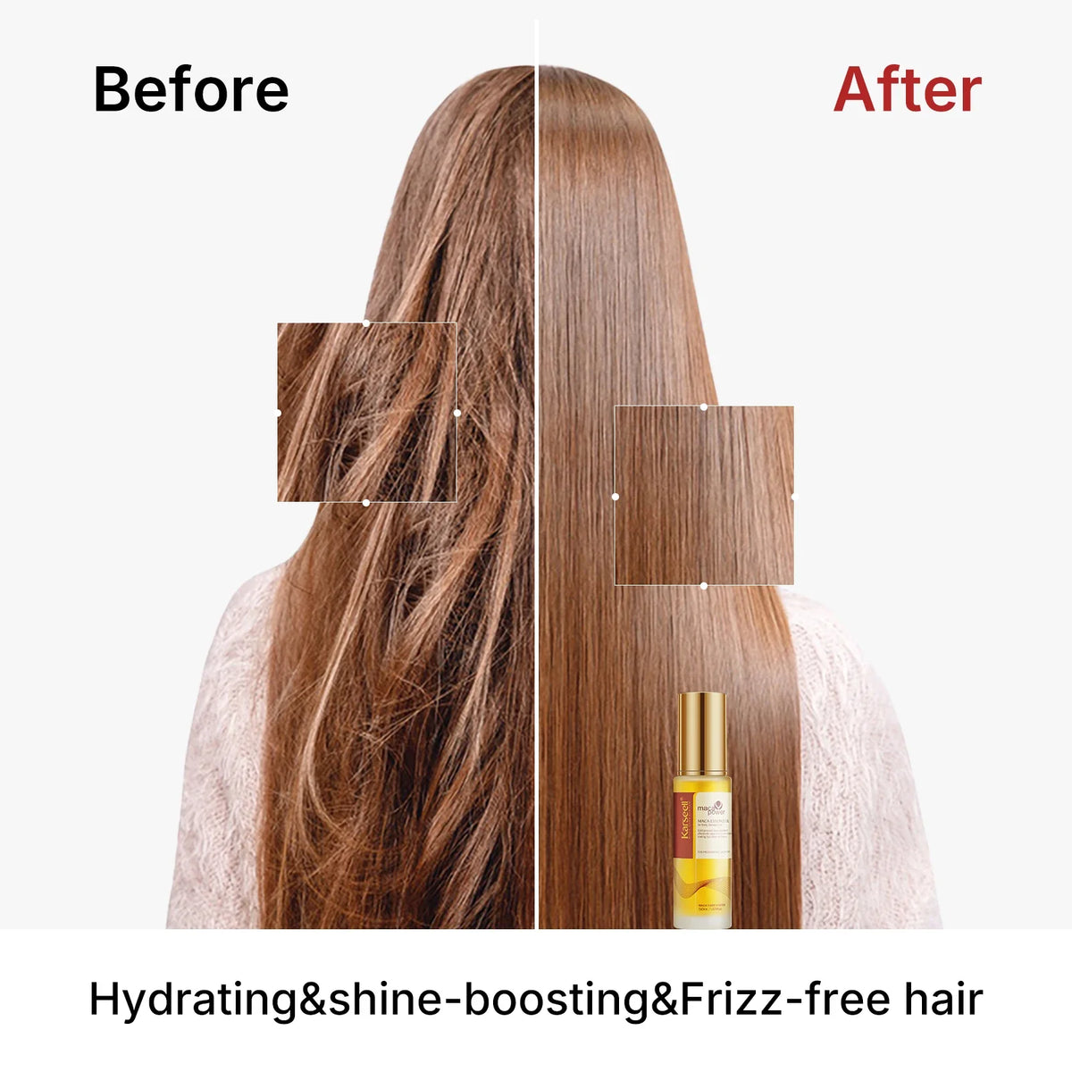 Karseell Hair Oil for Hair Healing Cold Pressed Weightless Moroccan Argan Oil Hair Serum for Nourish and Repair Damaged Hair