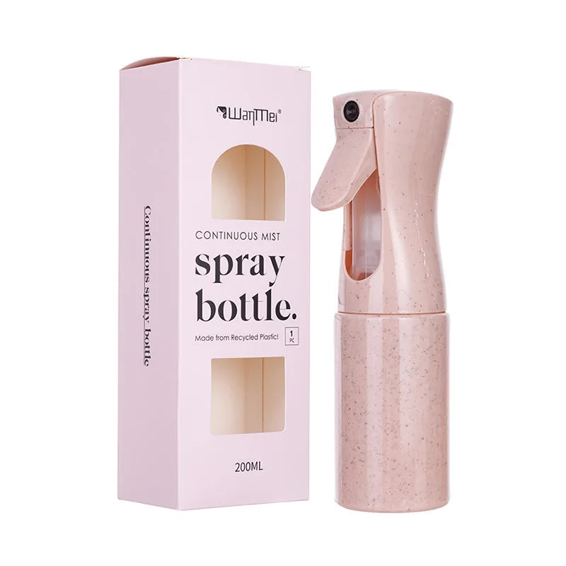 200ML Wheat Straw Continuous Spray Bottles Hairdressing Pressure Sprinkling Bottle Barber Salon Hairdressing Styling Tools