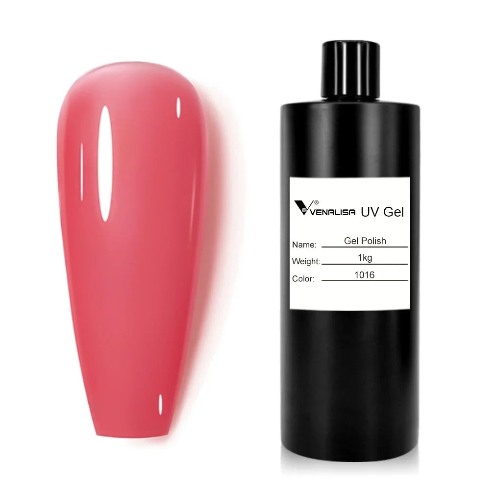 #1004 Nude PinkJelly 1kg Big Volume VENALISA Wholesale Super Quality Soak Off UVLED Semi Permanent Pastel Varnish Nail Salon Use