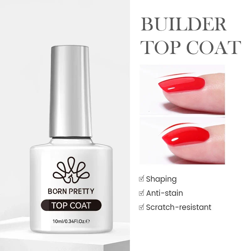 BORN PRETTY 15ml Nail Gel Polish Glitter Gorgeous Full Coverage Soak Off UV LED French Nail Art Jelly Nude Pink Varnish