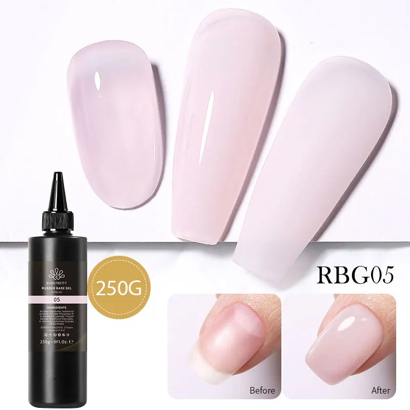 BORN PRETTY 250g Super Strong Nail Glue For False Nail Tips Press On Nails Refilled Package Base Gel Top Coat Matte Top Coat