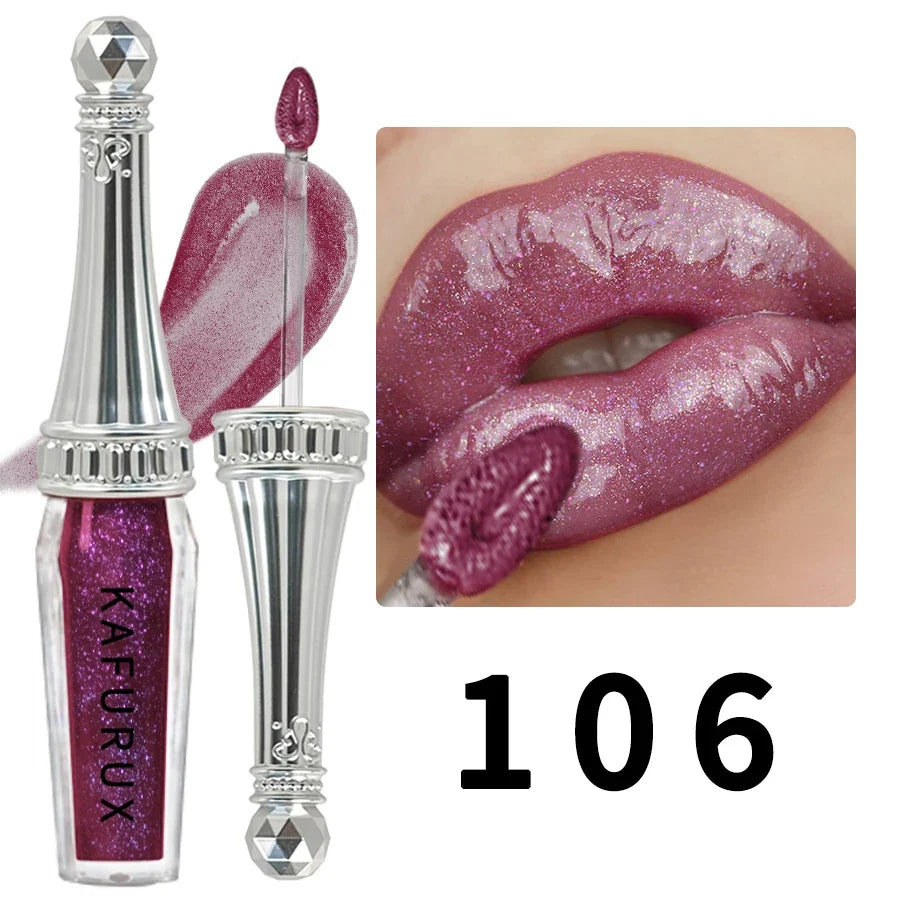 6 Colors Glitter Liquid Lipsticks Shimmer Shiny Lipgloss Pearlescent Lip Tint Mositurizing Long Lasting Lip Glaze Makeup For Wom