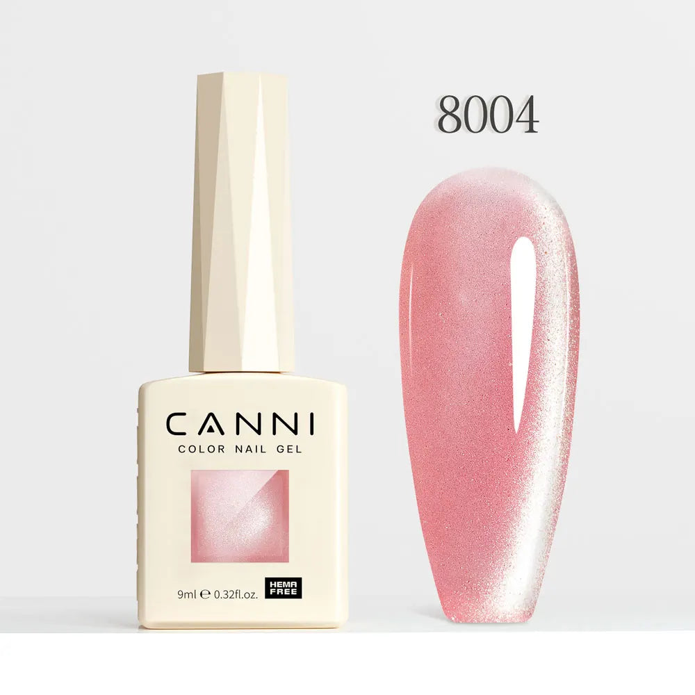 CANNI TPO/HEMA FREE Cat Eye Gel Nail Polish 9ml 48 Colors High Gloss UV-Removable Nail Art for Salon & DIY Manicure