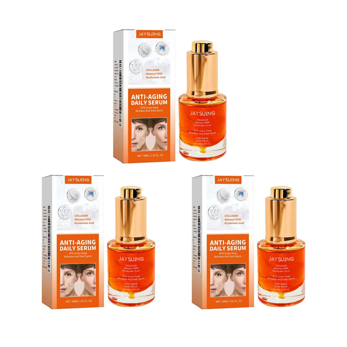 Collagen Firming Face Serum W-rinkles Removal Firming Lifting Anti A-ging Fade Fine Lines Essence Brighten Moisturizing Serum