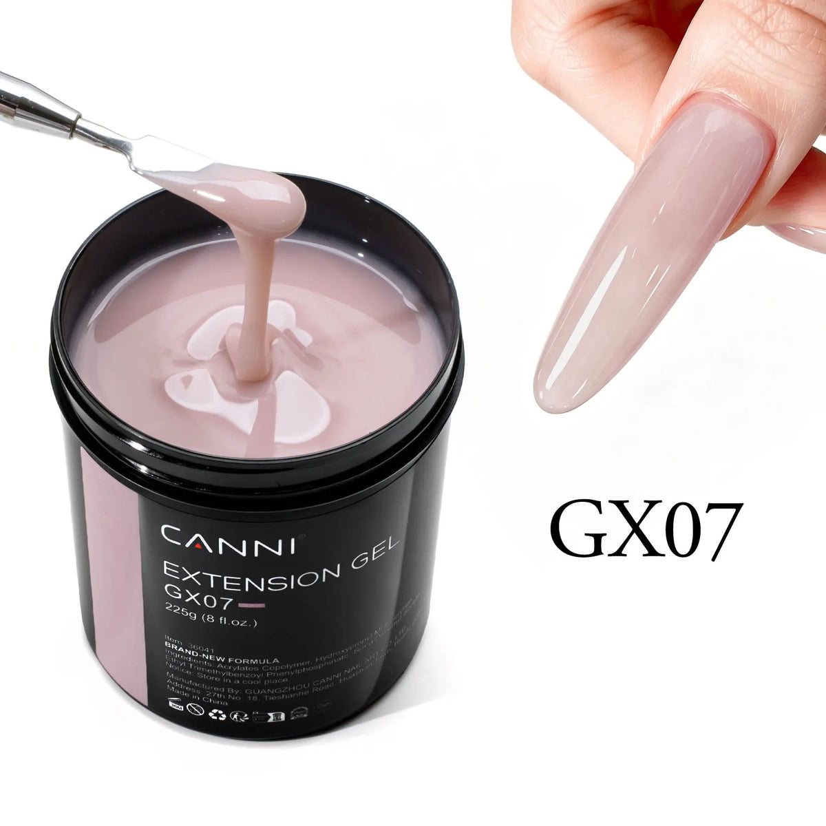 CANNI Brand 225g Extension French Acrylic Gel Soak Off LED Camouflage Color Hard Jelly Fast Dry Nail Building Extend Gum Gel