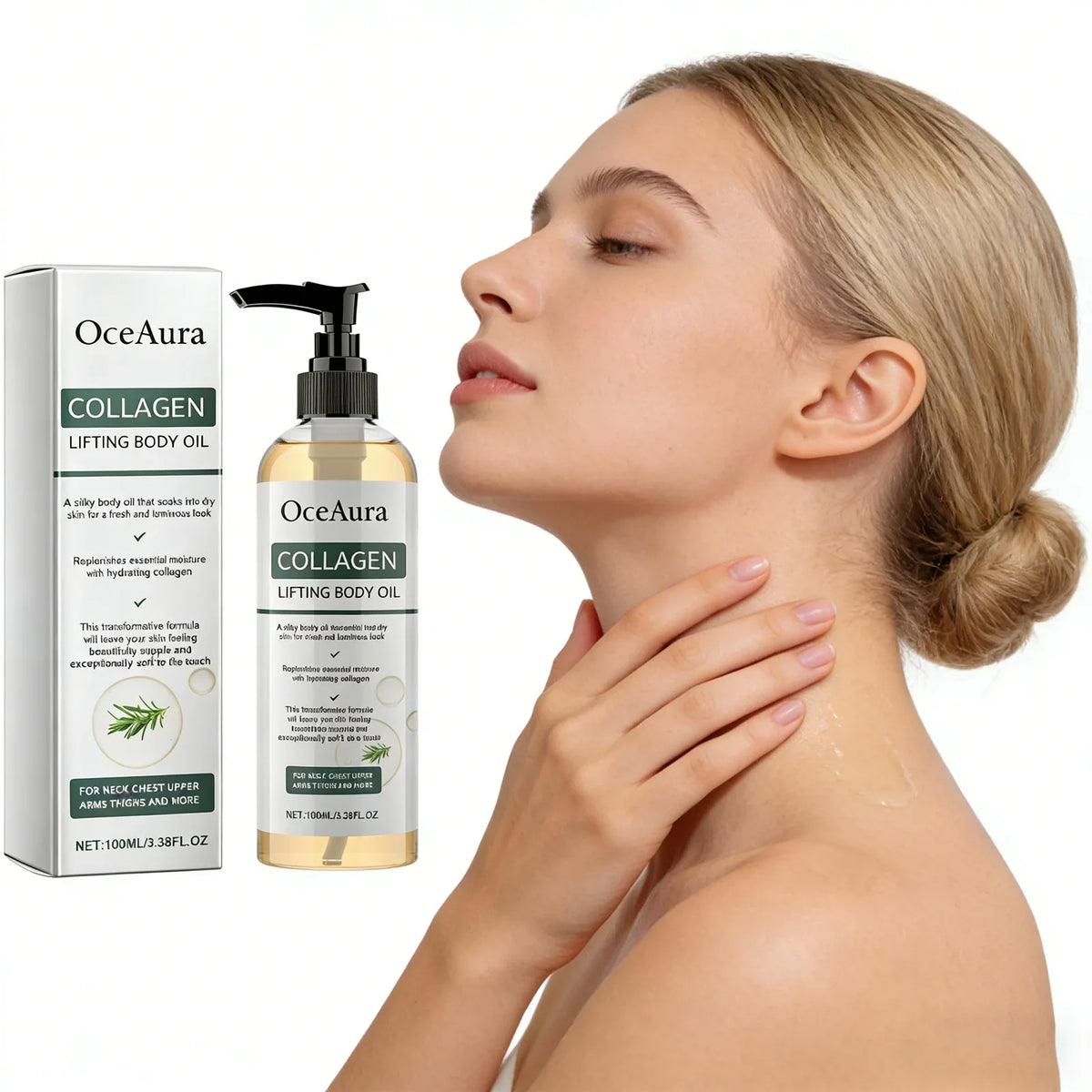 Collagen Body Oil Tighten Skin Lifting Increase Body Elasticity Massage Repair Moisturizing Non-greasy Essential Care Oil 100ml