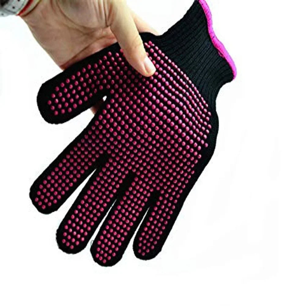 1Pc Hair Straightener Perm Curling Hairdressing Heat Resistant Finger Glove Hair Care Styling Tools Thermal Styling Glove