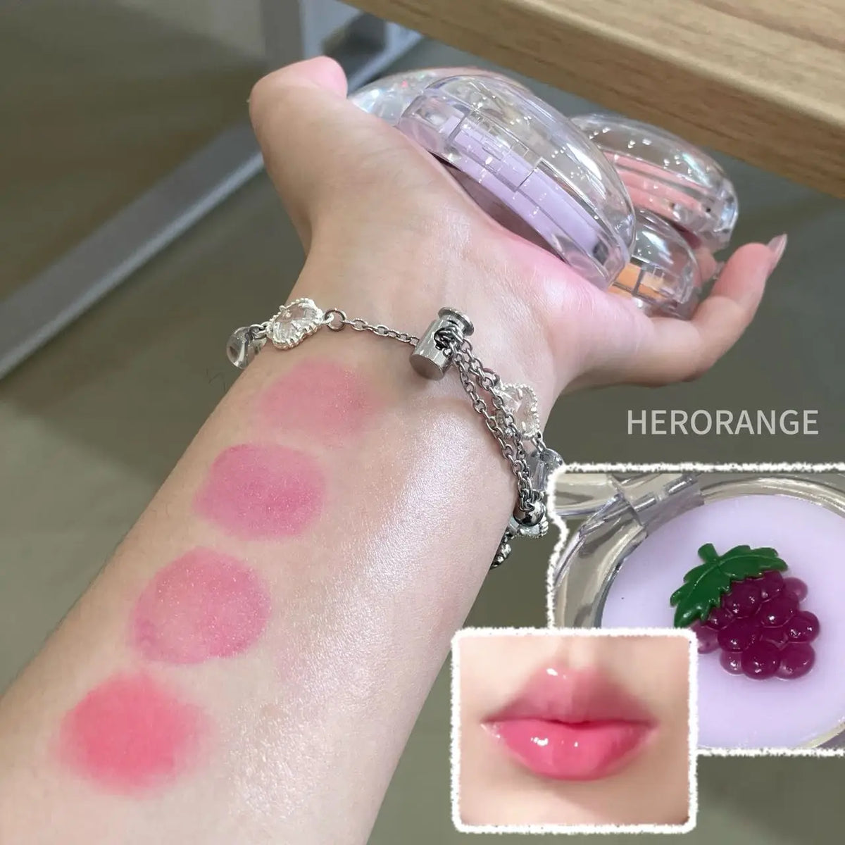 Herorange Tinted Lip Balm Moisturizing Anti-Dry Reduces Lip Lines for Autumn Winter