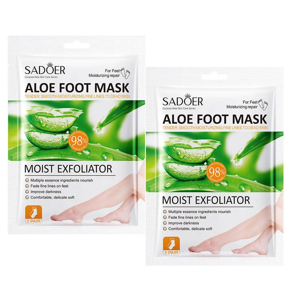 1/2/3Packs Aloe Vera Foot Mask Peeling for Legs Feet Mask Scrub Exfoliating Mask Anti Crack Heel Remove Skin Foot Mask Foot Care
