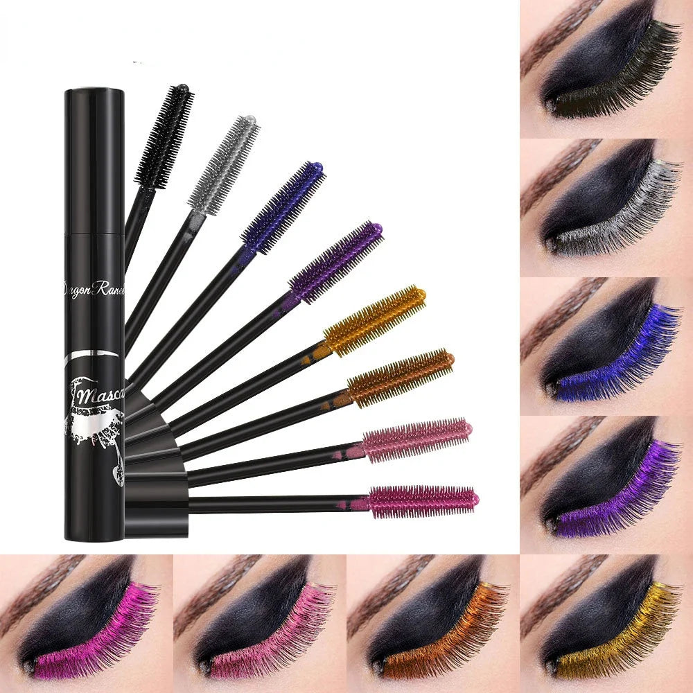 Colorful Volume Mascara Lasting Styling Waterproof Quick Dry Blue Purple Curling Lengthen Long Eyelash Silk Extension Cream