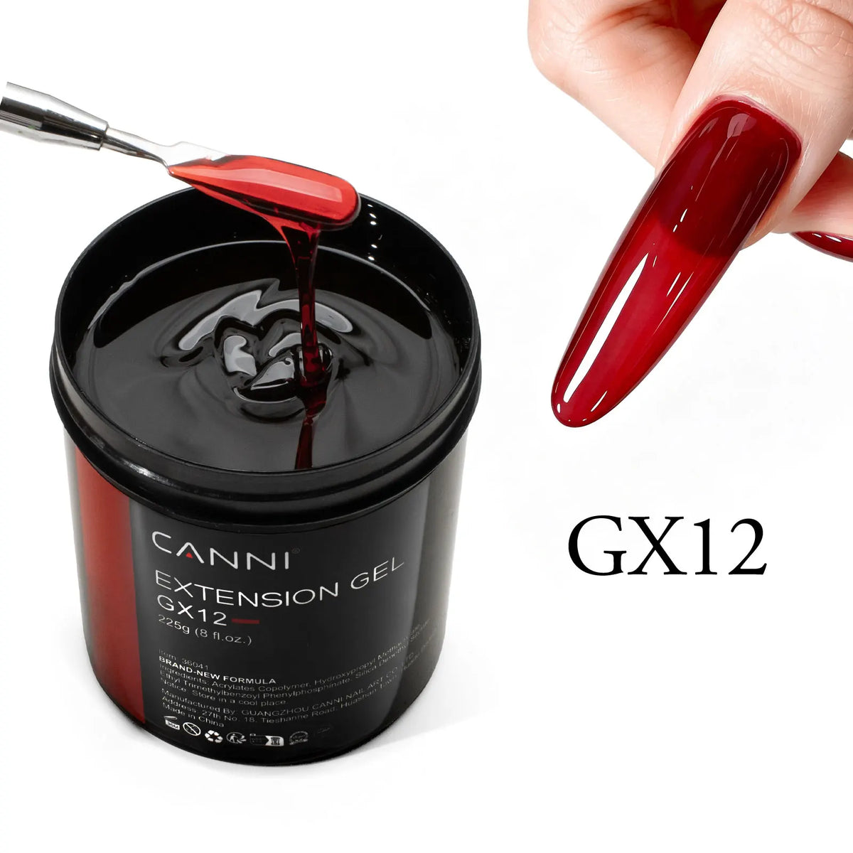 CANNI Brand 225g Extension French Acrylic Gel Soak Off LED Camouflage Color Hard Jelly Fast Dry Nail Building Extend Gum Gel