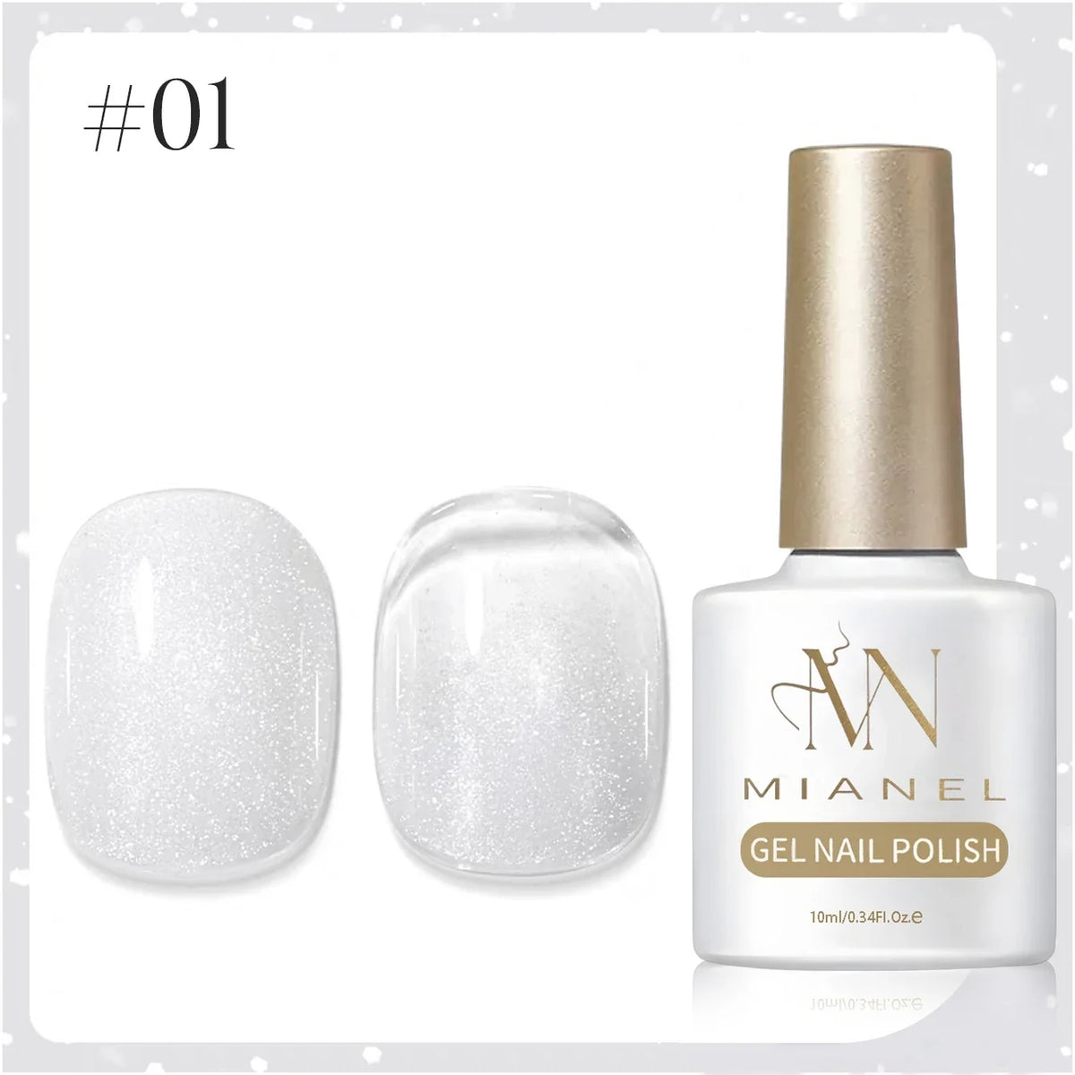 10ML 1pcs Moonlight White Strobe Glitter Gel Nail Polish Nail Supplies Hot Selling White Nails Super Flash Diamond Nail Polish