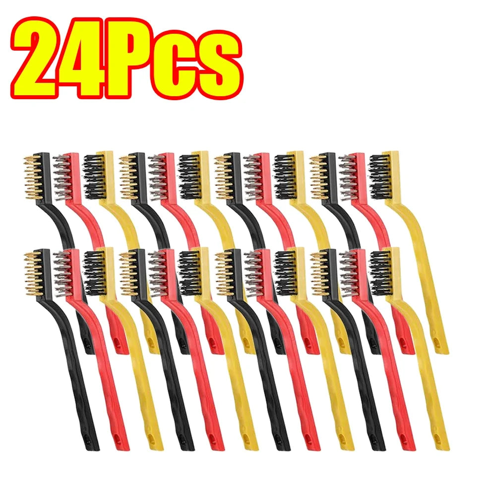 3-45Pcs Brass Cleaning Brush Metal Brass/Stainless Steel/Nylon for Gas Hoods Grease and Stain Removal Cooktop Cleaning Tool