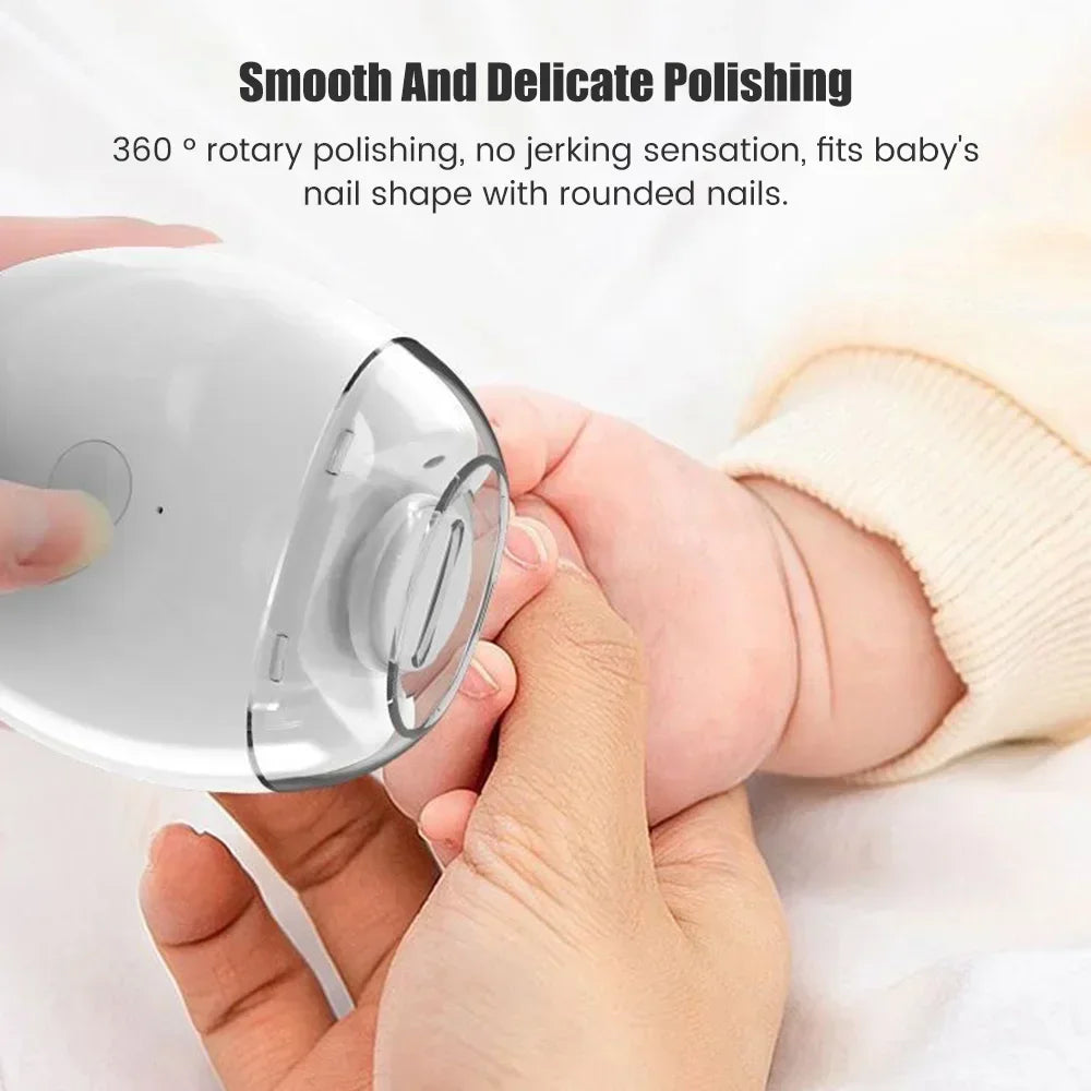 2 IN 1 Electric Nail Clipper Cutter with LED Light Automatic Nail Grinder Trimmer for Baby Adult Mini Manicure Tools Nail Care