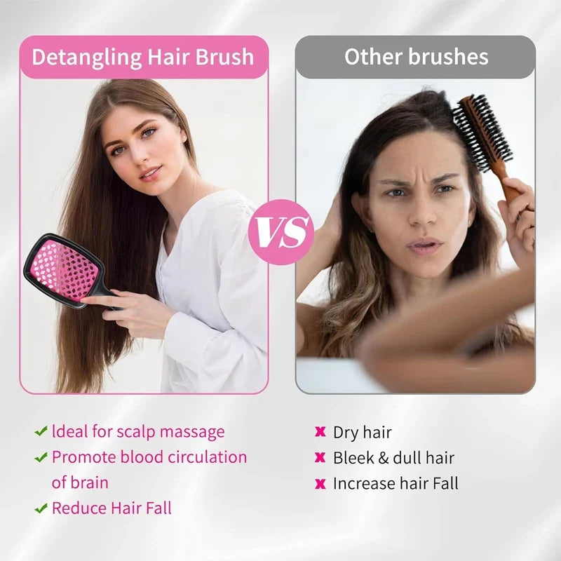 Hair Comb Anti Static Scalp Massage Brush Wet Dry Hair Detangling Styling Comb Salon Barber Brushes Demelante Hair Care Tools