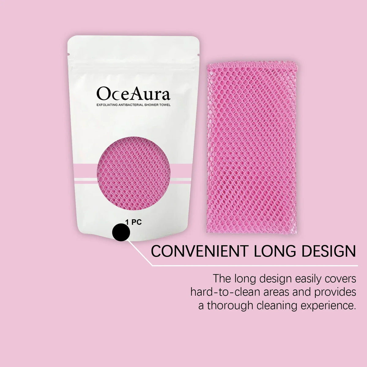 Back Scrubbing Towel Durable Exfoliating Body Towel Cleansing Skin Polishing Cloth Oil Control Dirt Removal Bath Accessories