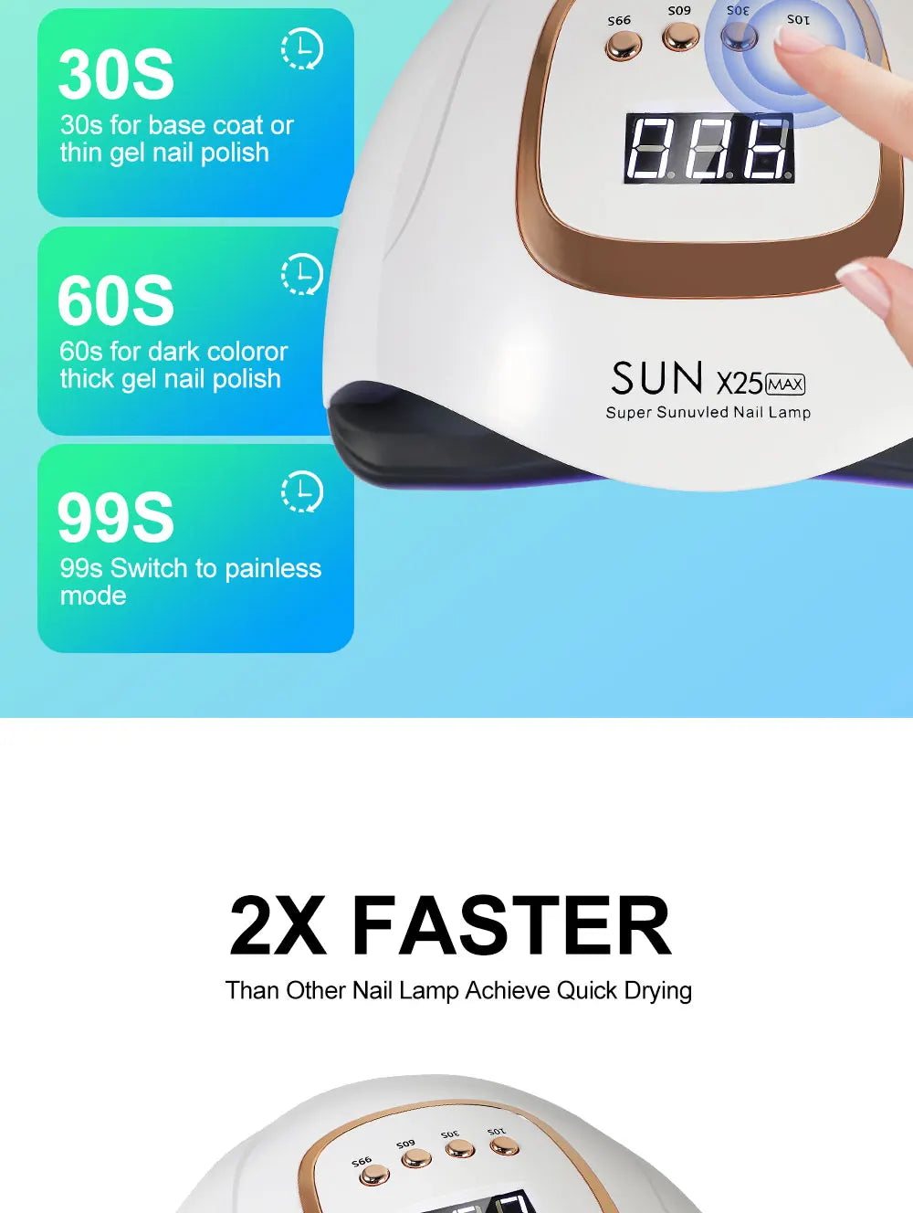 High Power 81LED UV Lamp for Nails Drying Quick Curing All Gel Nail Polish Professional Powerful UV Light Dryer Manicure Salon