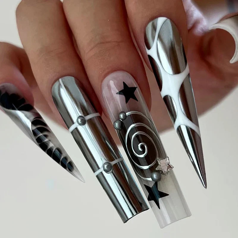AWStorG 5ML Super Silver Metallic Gel Nail Polish Metal Effect Painting Gel Chromes Varnis Semi Permanent for Nail DIY