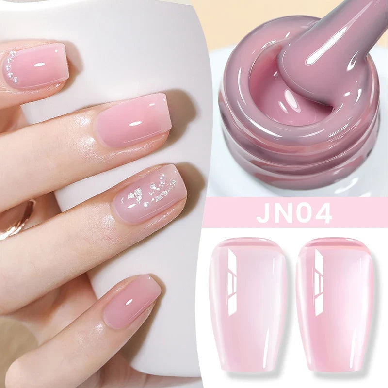 BORN PRETTY 10ml Blood Red Jelly Transparent Gel Nail Polish Wine Red Winter Color Semi Permanent Soak Off UV LED Varnish