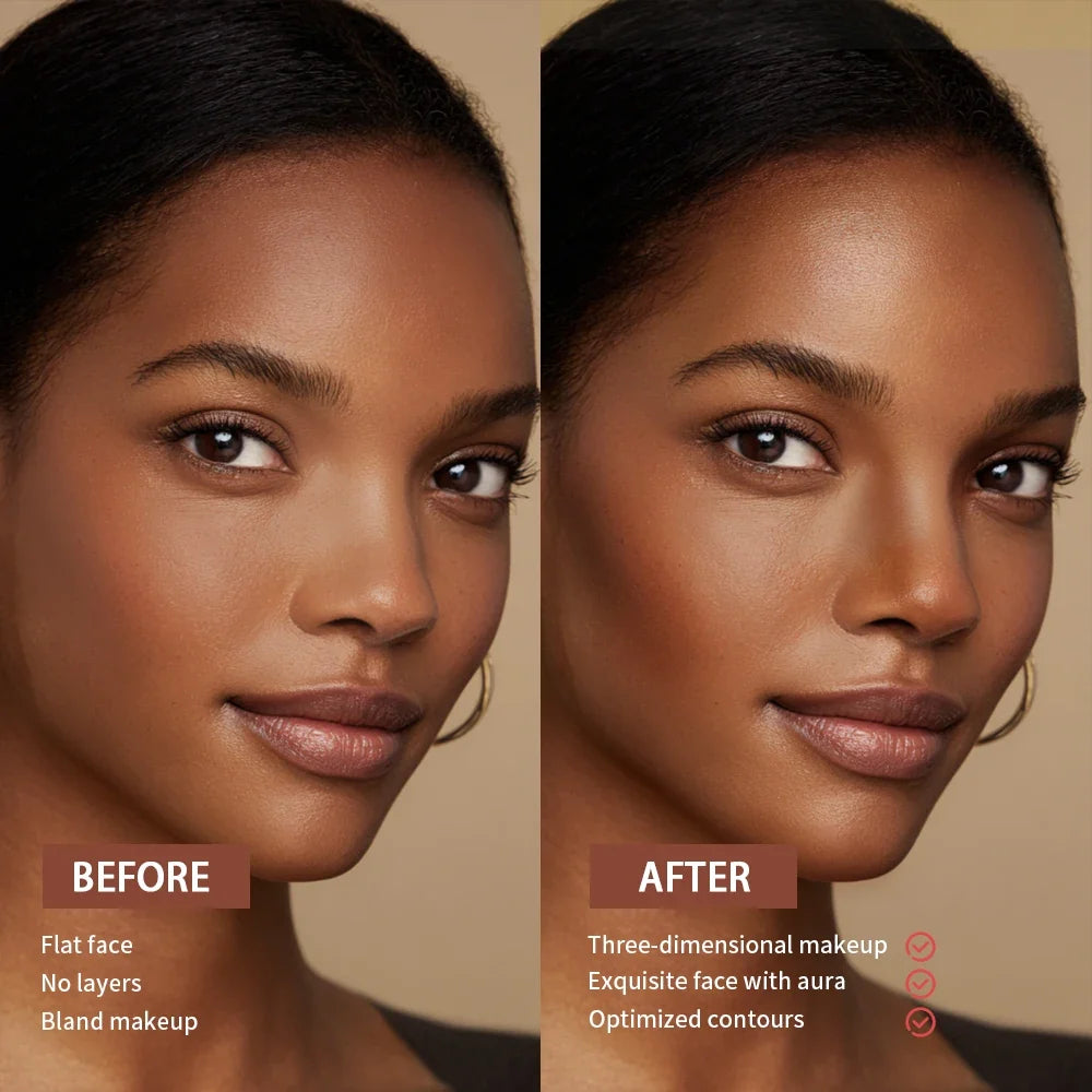 6 Colors Liquid Contour Long Wear Bronzer Cream Contour Makeup Long Lasting Nourishing Hydrating Face Contour 6 Colors