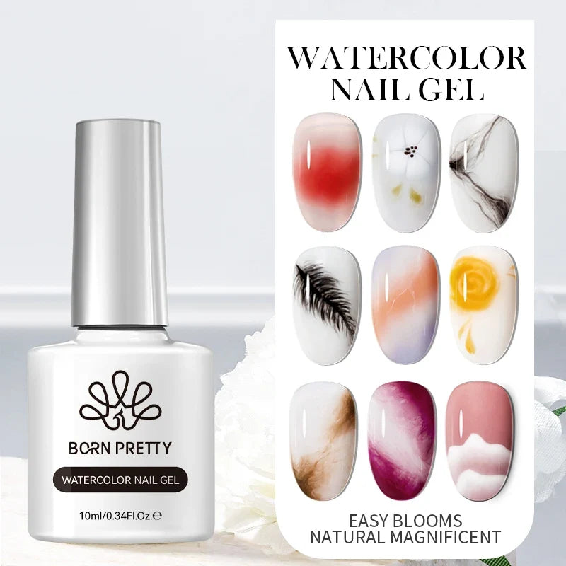 BORN PRETTY 10ml Blood Red Gel Nail Polish Semi Permanent Soak Off UV LED Varnish Design Halloween Festival Nail Supplies 1/6pcs