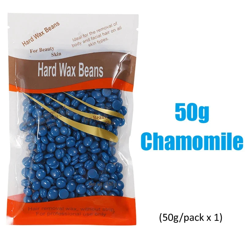500g/200g/50g Hard Wax Beans For Body Hair Removal Versatile Painless Wax Warmer Waxing Beans for Wax Heater Machine Unisex