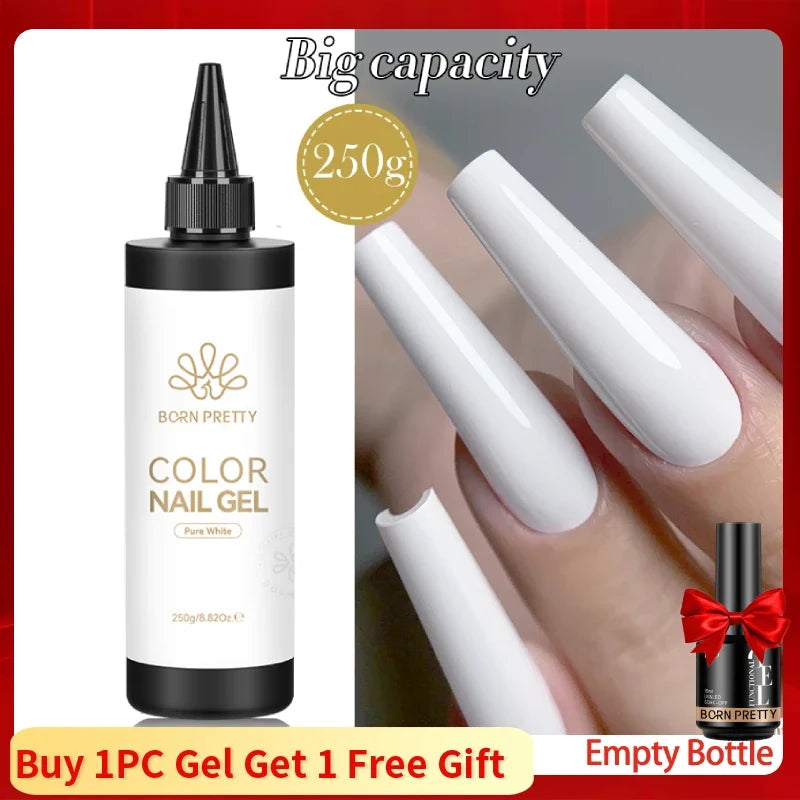 BORN PRETTY 250g Super Strong Nail Glue For False Nail Tips Press On Nails Refilled Package Base Gel Top Coat Matte Top Coat