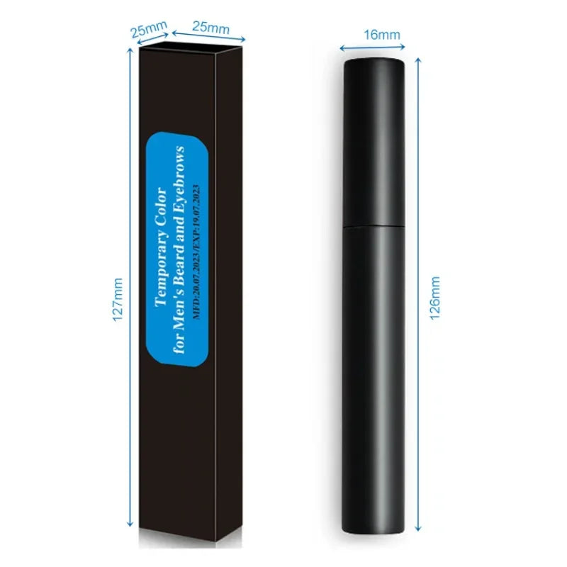 10ml Waterproof Long-Lasting Eyebrow Cream for Men with Brush Beard Color Dye Filler Bushy Eyebrows Styling Tools