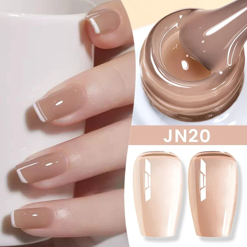 BORN PRETTY 10ml Blood Red Jelly Transparent Gel Nail Polish Wine Red Winter Color Semi Permanent Soak Off UV LED Varnish