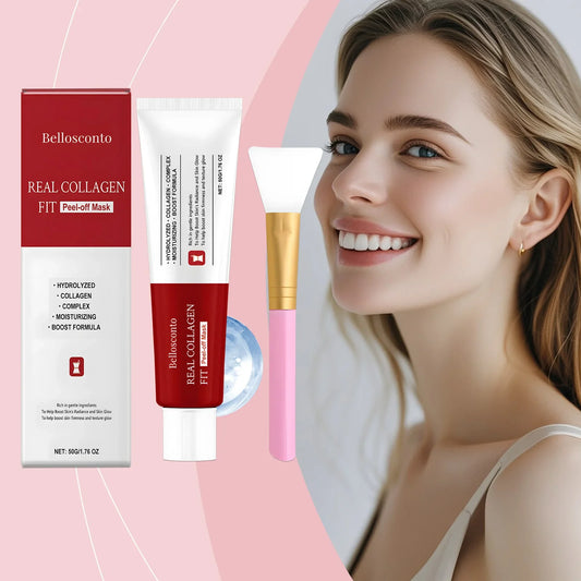 Collagen Peel-Off Mask: Gentle, Moisturizing & Hydrating, Leaves Skin Translucent, Nourished, Clean and Tender