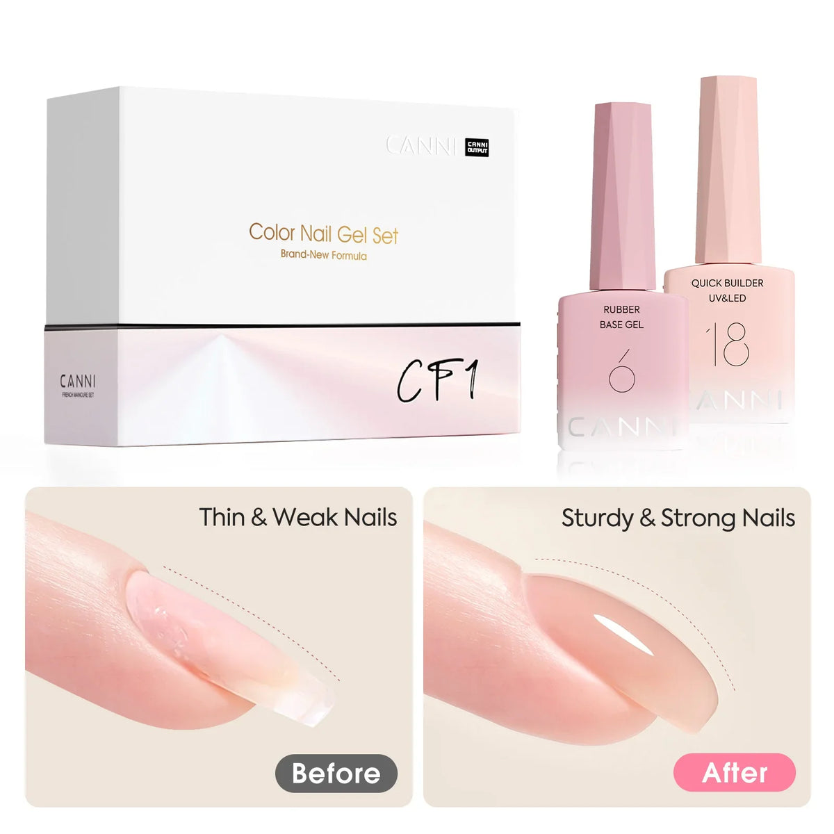 CC8 New Kit CANNI 9ML Nail Gel Polish HEMA/TPO FREE 30pcs Color Gel Pigment Professional Long Wear Top Coat Gel Varnish Set