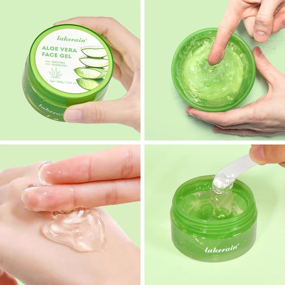 Aloe Vera Gel Lightening Moisturizing Soothing Natural Organic Aloe Vera Gel Reduce Redness Hydrate Exfoliation Skincare