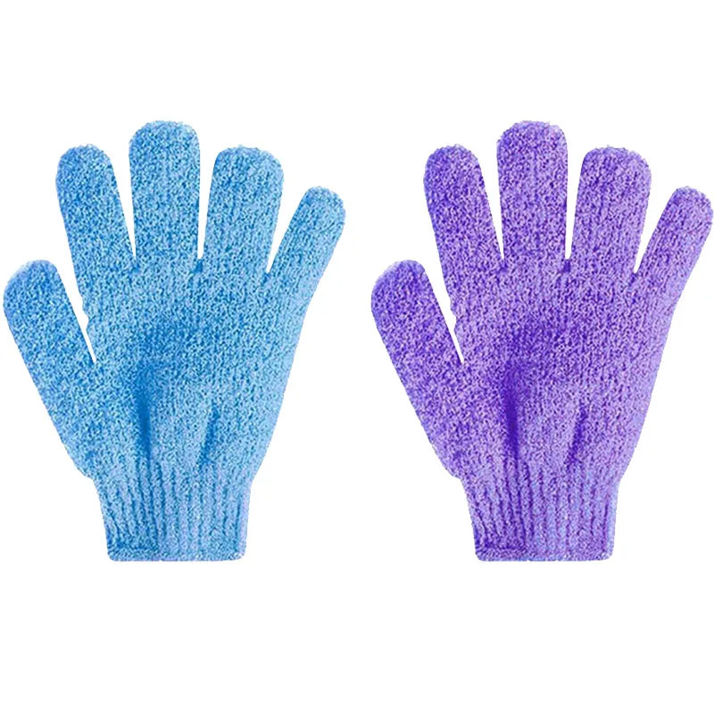 1/2Pcs Five Fingers Bath Gloves Peeling Exfoliating Household Shower Towel Scrub Body Wash Elastic Wipe Back Body Cleaning Tools