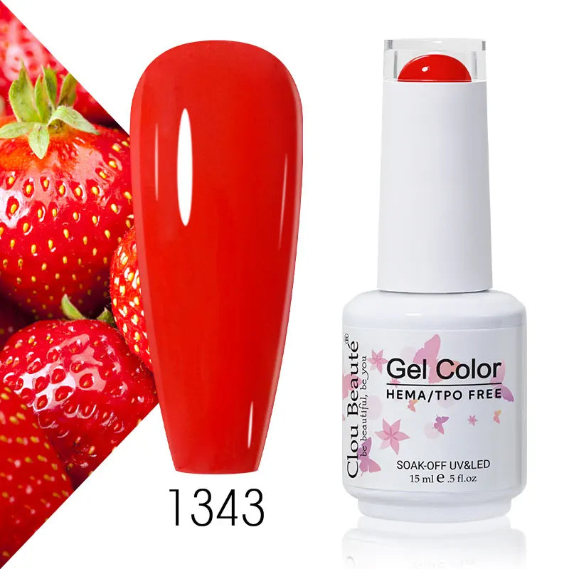 Clou Beaute Coffee Colors Nail Gel Polish HEMA/TPO FREE Soak off UV/LED 15ml Vernis Semi Permanent Nail Varnish 15ml Base Top
