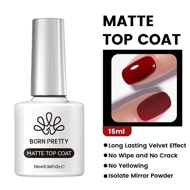 BORN PRETTY Transfer Foil Nail Gel Polish Semi-Permanant Varnish For Adhesive Sticker Nail Glue Soak Off UV LED Gel Nail Art Man