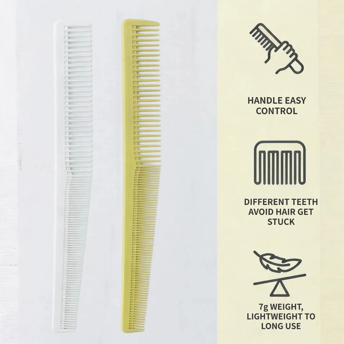 2/8PCS Pro Barber Fade Haircut Combs Anti-static Hair Clipper Combs For Men Wide Fine Tooth Taper Combs Salon Styling Tools