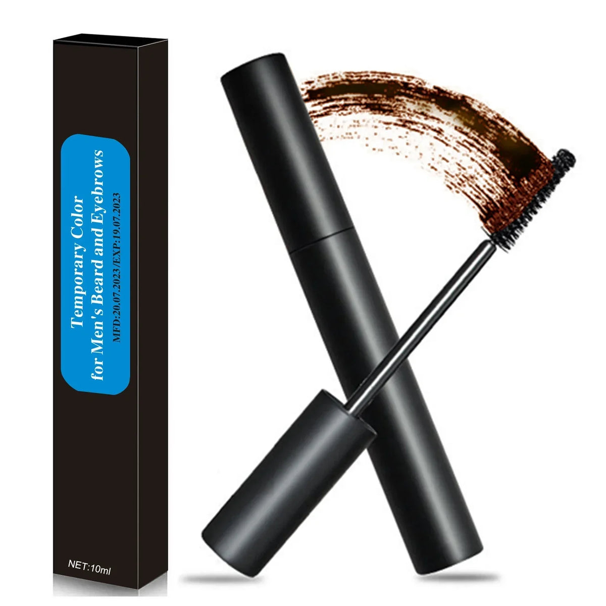 10ml Waterproof Long-Lasting Eyebrow Cream for Men with Brush Beard Color Dye Filler Bushy Eyebrows Styling Tools
