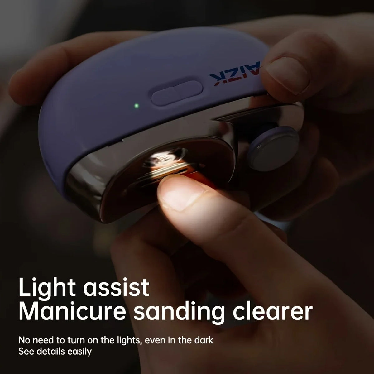 2-in-1 Electric Nail Clipper & Polisher with LED Light, USB Charging, Safe Grinding for All Ages, Valentine's Gift